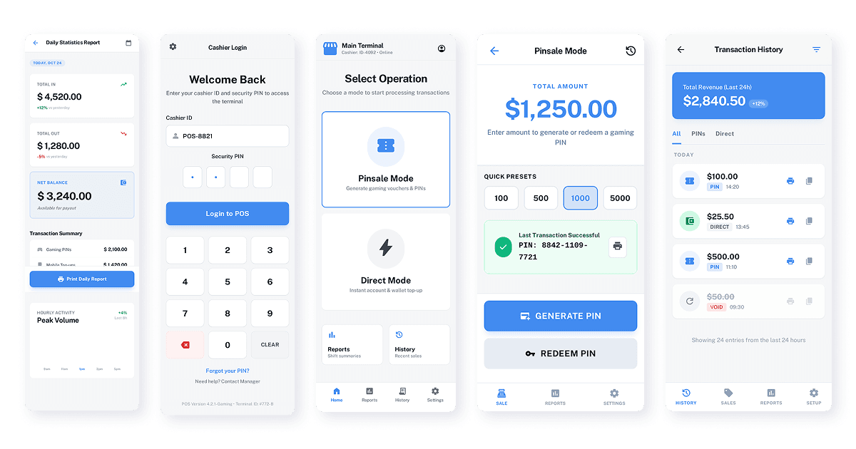 Mobile Cashier App for Betting Networks