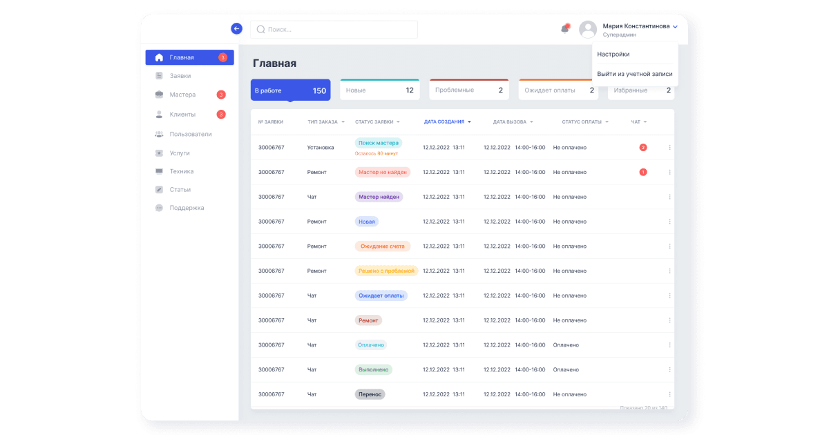 ERP / CMMS System for Service Operations and Maintenance Management