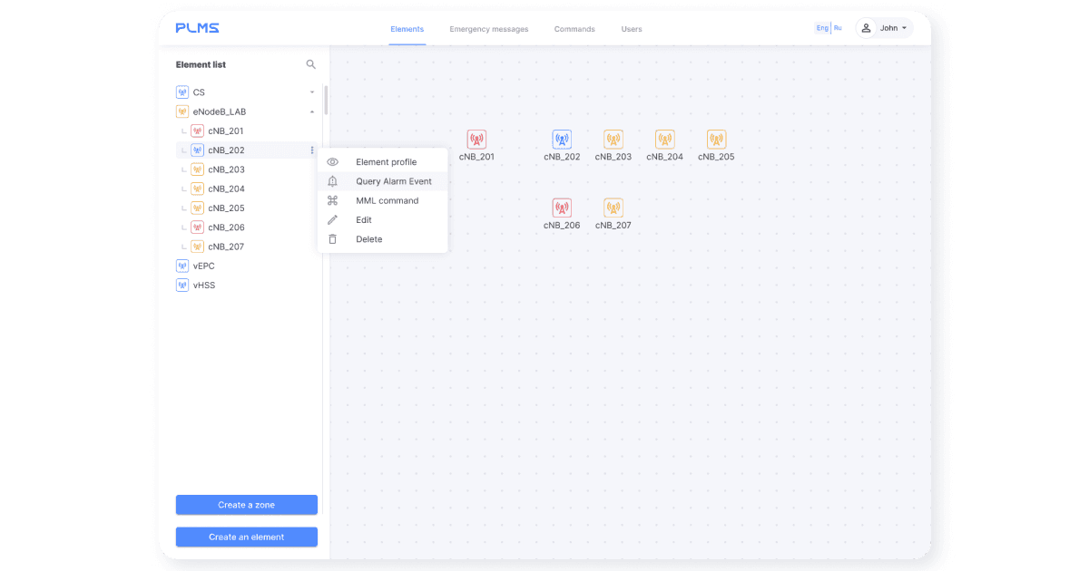 Enterprise Private LTE Network Management System